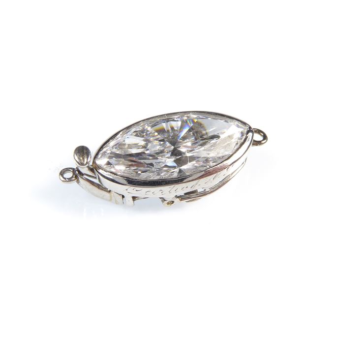   Cartier - Single stone marquise diamond clasp | MasterArt